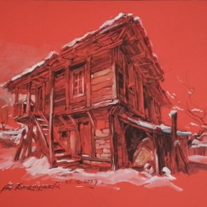 Странджанска къща в червено